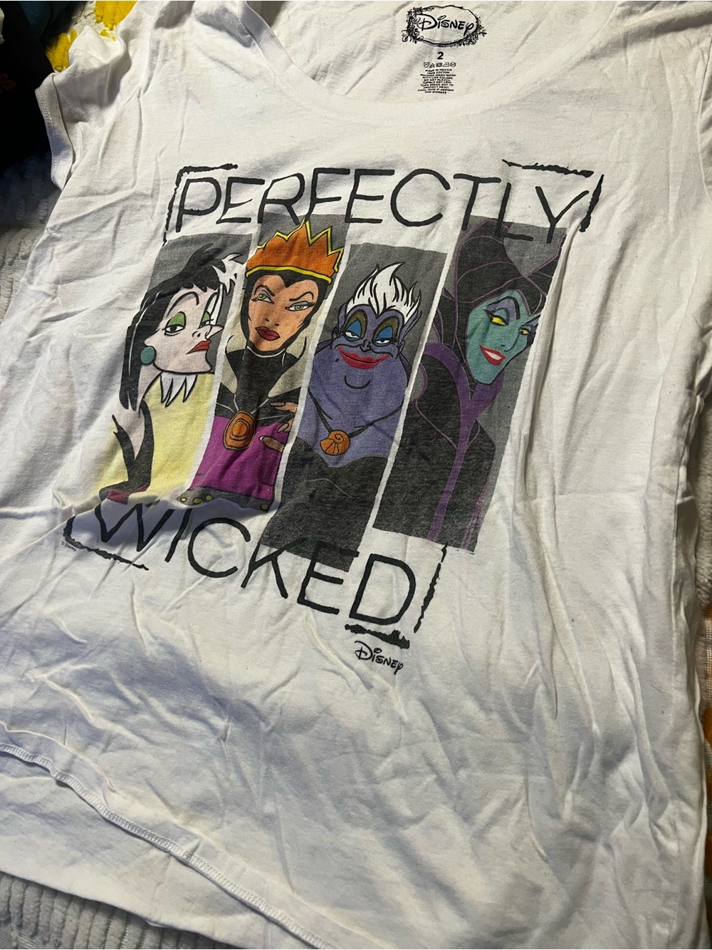 Disney White 'Perfectly Wicked' Villains Graphic Tee